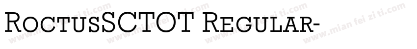 RoctusSCTOT Regular字体转换